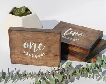 Wedding Wood Table Numbers | Wedding Table Numbers | Wooden Table Numers | Custom Wood Table Numbers | Wood Sign | Wedding Centerpiece