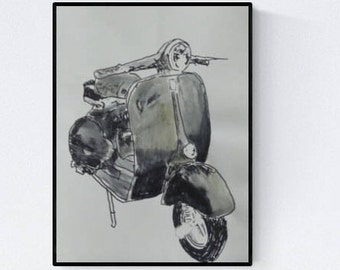 Vespa art | Etsy