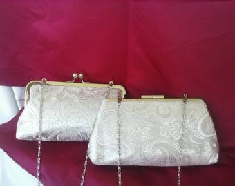silver white gray wedding bridesmaids evening prom clutch purse BBsCustomClutches
