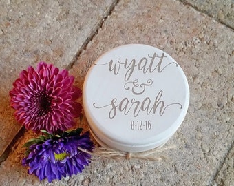 Ring Box | Wedding Ring Bearer Box | Wooden Ring Box | Wedding Gift, Ring Bearer Box | Engraved Wooden Box | Custom Names Ring Box | Rustic