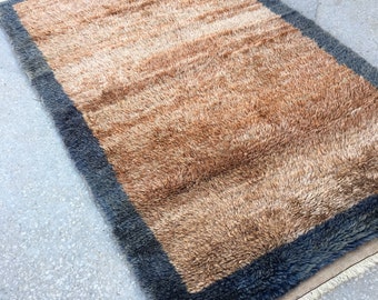 Old Turkish Shaggy Rug / 6'10'' x 4'4'' ft / 2.08 x 1.30 mt