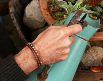Boho bracelet for men, Mens Bracelet, Mens Jewelry, Gift for him, Leather bracelet, Boho, Lover gift, Mens gift, Husband gift, Gift idea