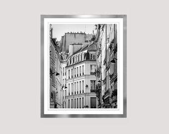 Large Black and white print, Paris wall art photography, City Architectural print, Paris large wall art poster, vertical 16x20 print, 11x14