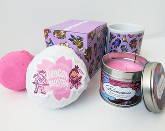Dragon Blossom Gift Set ~ Overwatch ~ Mug & Box, Candle and Bath Bomb