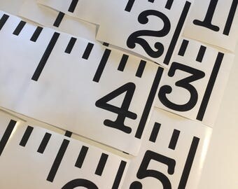 DIY Vinyl Growth Chart Decals 6' // Pick You Color // Growth Chart Ruler