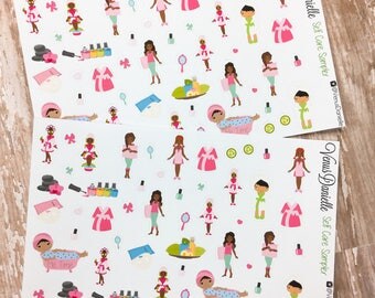 50 Self Care Planner Stickers, Spa Day Stickers, Self Care Stickers, Me Time Stickers, Health Care Stickers, Face Mask Stickers, Facial
