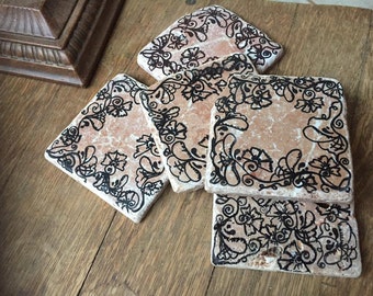 Zentangled Stone Coasters