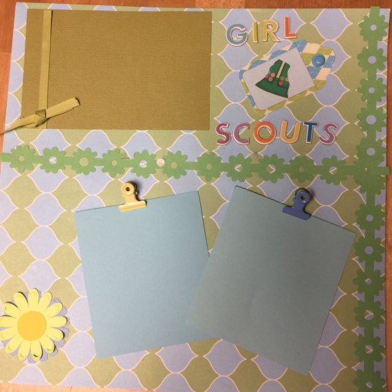 Scrapbooking: Girl Scouts,12x12 Premade Scrapbook Page