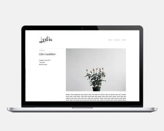 LESLIE - Responsive Blogger Template - Post Info sidebar, Header Image, Sleek, Minimalist