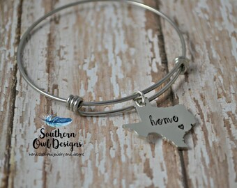 texas home bracelet-texas bracelet-hand stamped texas home bracelet-hand stamped texas bracelet-texas jewelry-texas girl jewelry