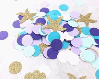 Mermaid Confetti | Princess Party Decorations | Little Mermaid Party | Table Confetti | Nautical Confetti | Under the Sea | Ariel Party