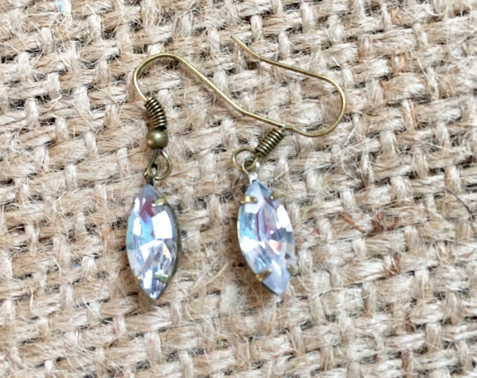 Crystal Earrings, Swarovski Earrings, Rhinestone Earrings, Genuine Swarovski Earrings, Retro Style Earrings, Crystal Earrings, Stone Drops