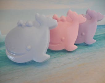 Whale Soaps - Whale Baby Shower Favor - Whale Party Favor - Baby Whale - Nautical Ocean Soap - Ocean Baby Shower - Sea Baby Favor