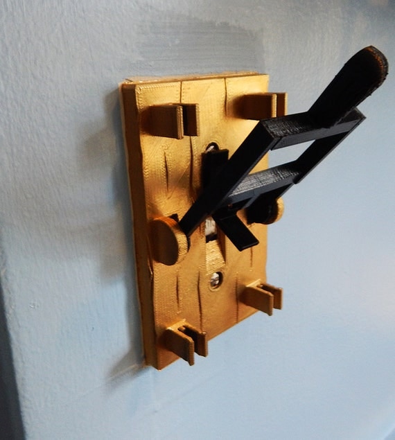 3D Printed Light Switch Cover with Flip Handle Switch Plate