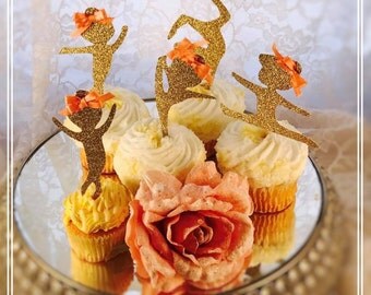 Gymnastics Cupcake Toppers - Gymnastics Party Decorations - Gymnastics Party Decor - Gymnastics Birthday Party Cupcake Toppers - Custom Made