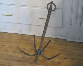 Iron Pot Hanger , Grappling Hook Anchor , Boat Anchor , Hand Forged Galvanized Multi Hook, FREE SHIPPING!!