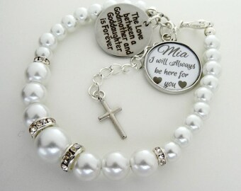 Goddaughter Bracelet Baptism gift Christening gift Goddaughter jewelry gift for Goddaughter gift Communion gift God daughter