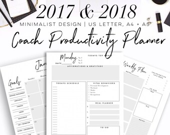 30% OFF! 2017 & 2018 Beachbody Coach Business Planner Printable 2017 US Letter, A4 or A5 Paper Size