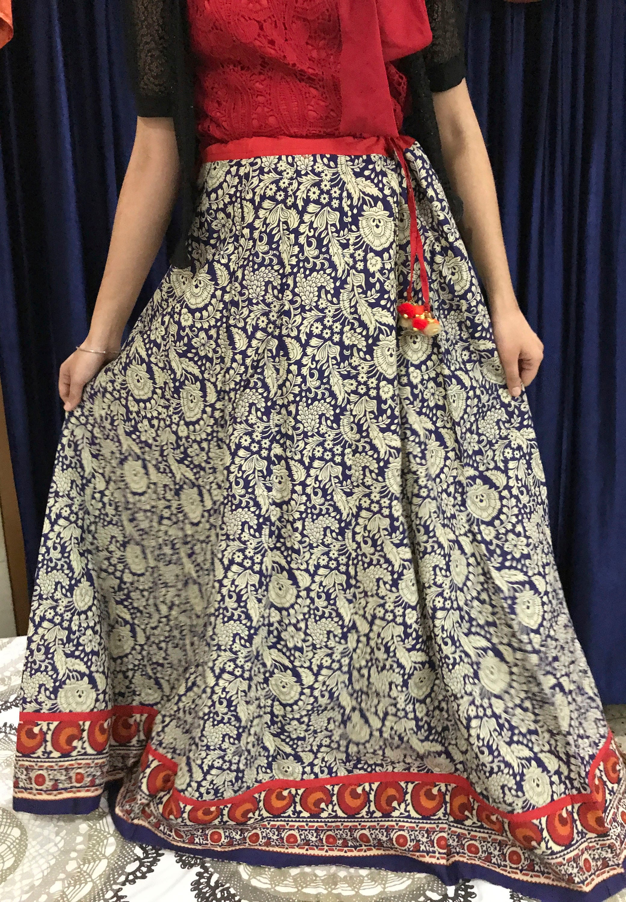 Indian Skirt Long Cotton Flair Ethnic Skirt Summer