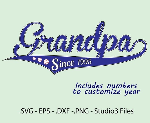 Download Grandpa Since - Baseball font design. Vectors cuttable ...