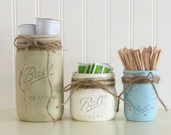Canister Set Mason Jar Storage Coffee Kitchen Decor Canister Set Mason Jar Storage Coffee Kitchen Decor