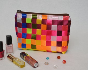 gift|for|her Colorful Cosmetic Bag Womens Gift Ideas Makeup Bag Rainbow Make Up Bag Cosmetic Case Makeup Organizer Makeup case Gift for Wife