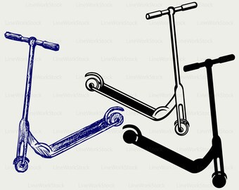 Kick Scooter Svgscooter Clipartscooter SvgKick Silhouette Kick Scooter Svgscooter Clipartscooter SvgKick Silhouette