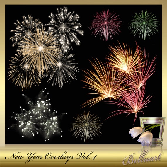 7 New Years Overlays Vol. 4 Firework photo overlay