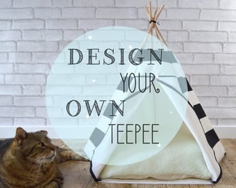Cat bed Cat teepee Dog teepee - design your own teepee