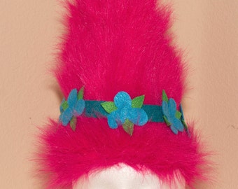 Gorgeous Dreamworks Trolls "Poppy" inspired custom headpiece. Every little girl's favorite troll!