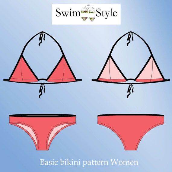 Basic bikini pdf Womens sewing pattern