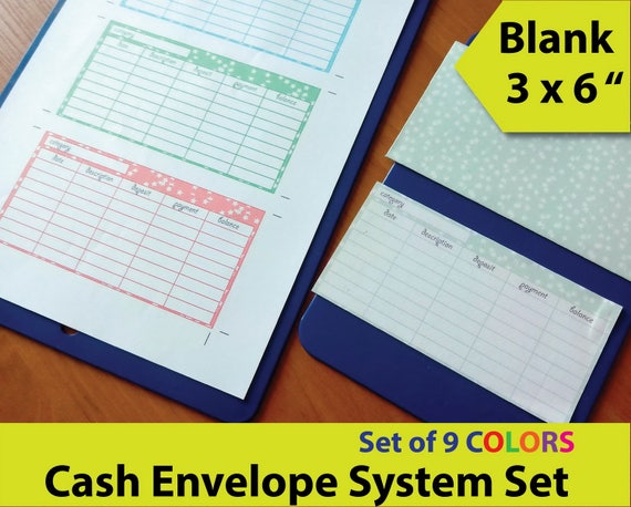 Cash Envelope System Set Money Organizer Cash Log Money 8522