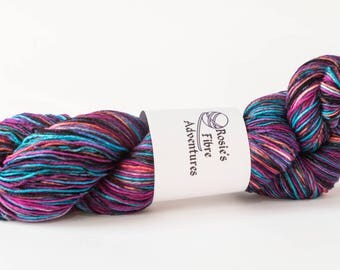 Sock yarn. Hand dyed yarn. Merino nylon sock yarn. UK indie dyer. Ideal for socks. Sock weight yarn, knitting supplies. Hand dyed yarn.