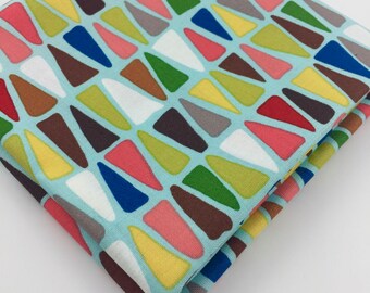 Fat Quarter Triangulo Turquoise Folklorico Collection By Alexander Henry Fabrics, Triangles, Quilting, Crafty
