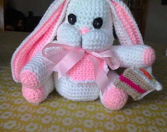 Phati Flowerbottom Hand Crocheted Rabbit