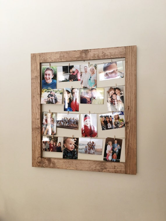 Jute String Photo Frame Picture Frame Photo by RemingtonWoodShop