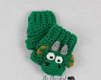 Crochet Pattern - Dragon Crochet Pattern - Fingerless Glove Pattern - Texting Glove Pattern - Crochet Glove Pattern - Instant Download