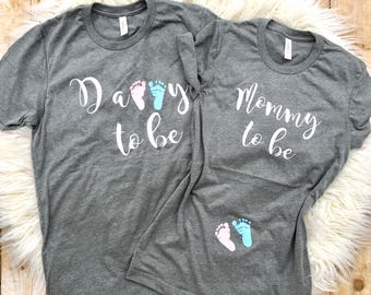 Couples pregnancy Announcement shirts, Preggers Shirt, Couples shirt, Mommy to Be Shirt, Mom to Be, Pregnancy Reveal, New Mom, new dad Shirt