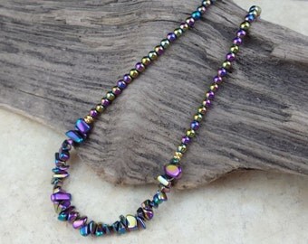 Rainbow Hematite Necklace