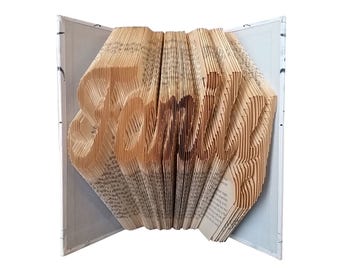 FAMILY - Folded Book Art - FREE SHIPPING - Book Sculpture - Family Gift - Unique Gift - Home Decorations - House Warming Gift