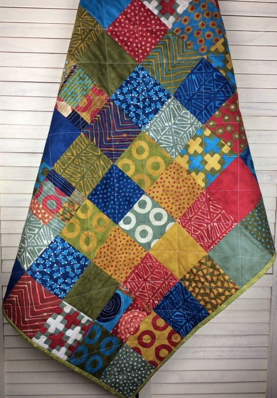 Items similar to Baby Quilt, Baby Patchwork Quilt, Patchwork Quilt, Baby Bedding, Play Mat