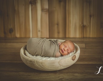 Rustic Wood Bowl Prop, Newborn Photo Prop, Photography Prop, Bowl Prop