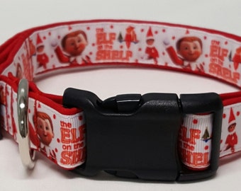 dog collar, elf on the shelf, elf dog collar, elf collar, christmas dog collar, christmas collar, holiday dog collar, holiday collar, xmas