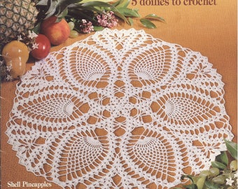Pineapple Parade Crochet doily pattern Crochet lace pattern Pineapple crochet pattern Pdf file