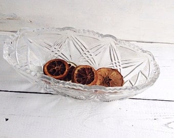 Serving dishes Сut glass Сrystal Russian Vintage crystal Salad bowl Housewarming gift Kitchen table decor Beautiful crystal Soviet chic