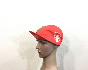 rainbow striped 100% cotton cycling cap bike hat made in usa