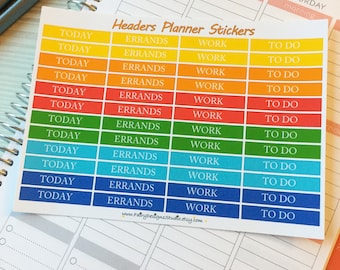 Headers Planner Stickers