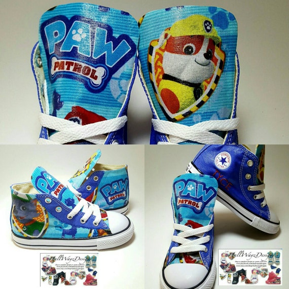 shoes timberland custom child Converse Custom Patrol pawpatrol Paw shoes boy