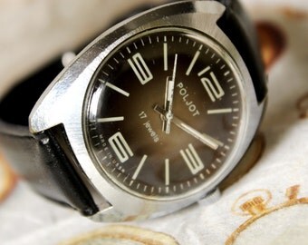 Soviet Mens Watch POLJOT, Men's Vintage Watch, Soviet Union era 1970s, Wrist watch, Mens watch, Poljot Watch, Mechanical watch, USSR watch