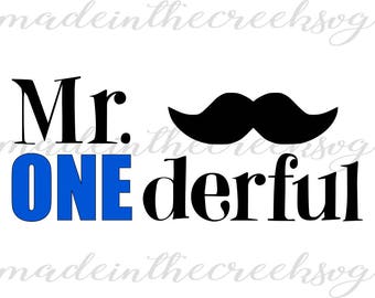 Download Mr one derful | Etsy